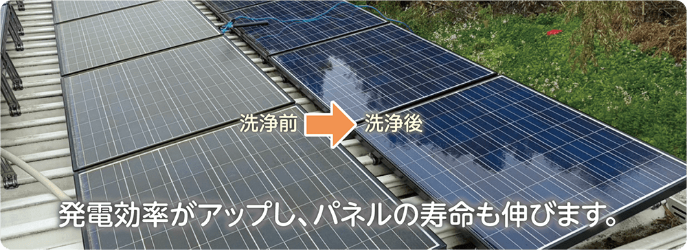 太陽光の清掃事例